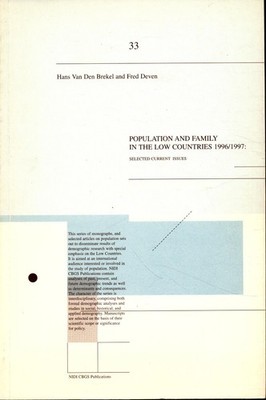 Population and Family in the Low Countries 1996/1997 Selected Current Issues van