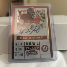 Ardarius Stewart 2017 Contenders Draft Picks Autographed RC #137 SSP /99