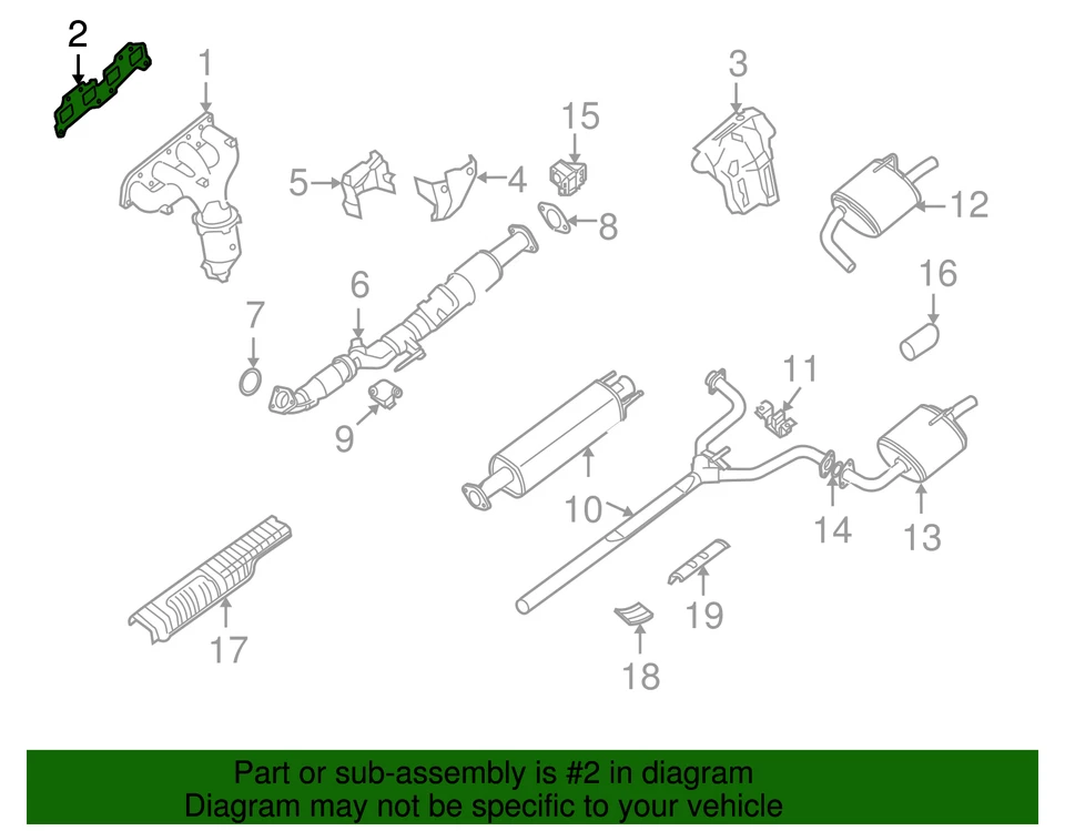 Junta Original Nissan 14036-JA00A Foto 2 de 2