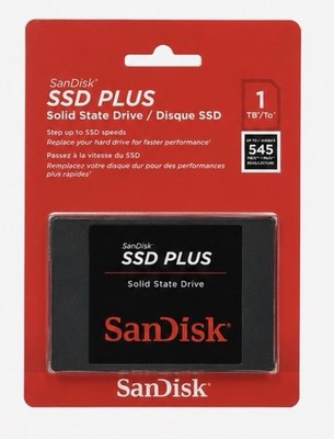 SanDisk SSD Plus 2.5 1TB interne SSD SATA schwarz Lesen 545 MB/s SDSSDA-1T00-G28
