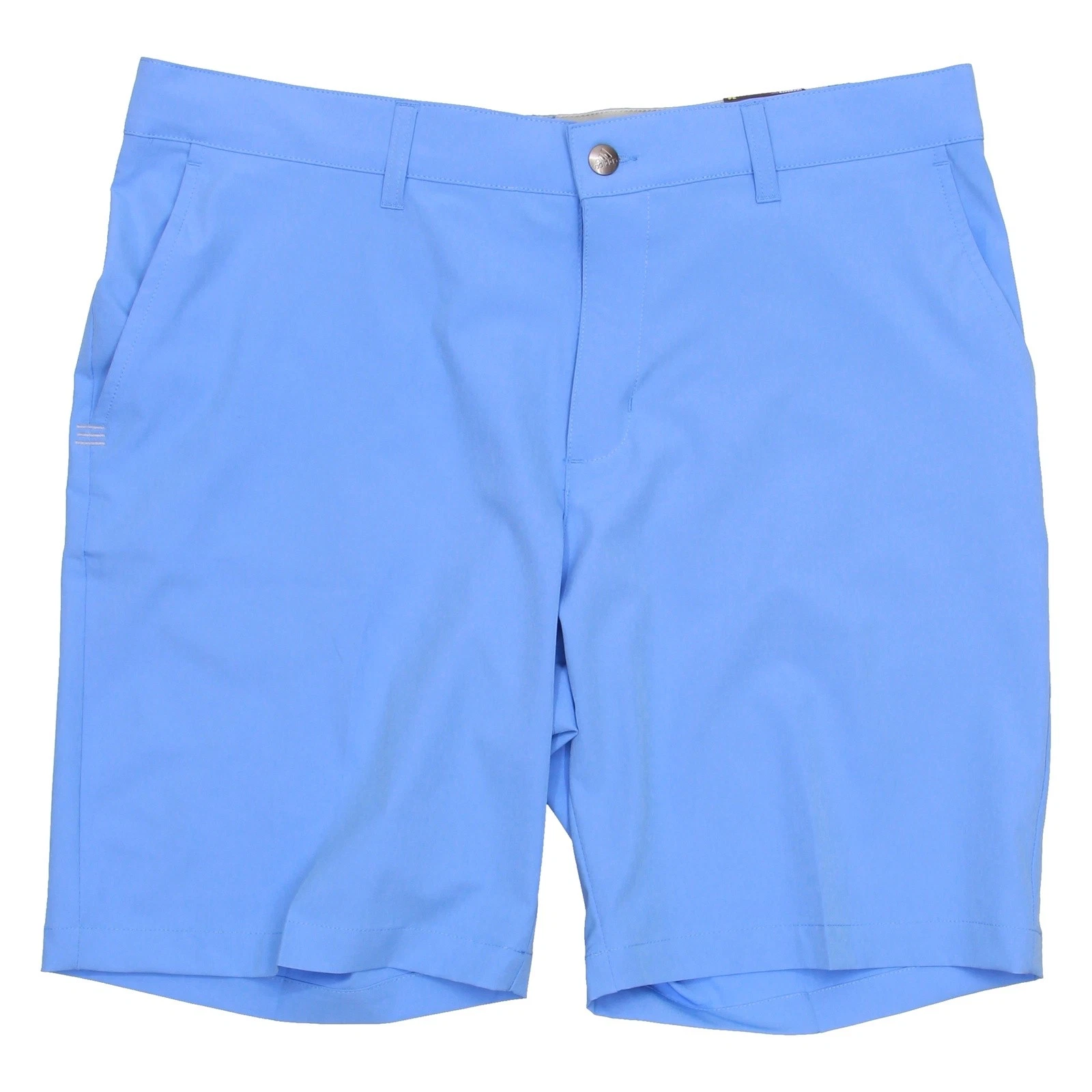 Adidas Mens Flat Front Walking Shorts 36 Real Blue Polyester Spandex Performance