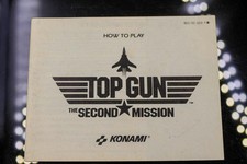 NO GAME- Authentic Manual ONLY TOP GUN SECOND MISSION Nintendo NES