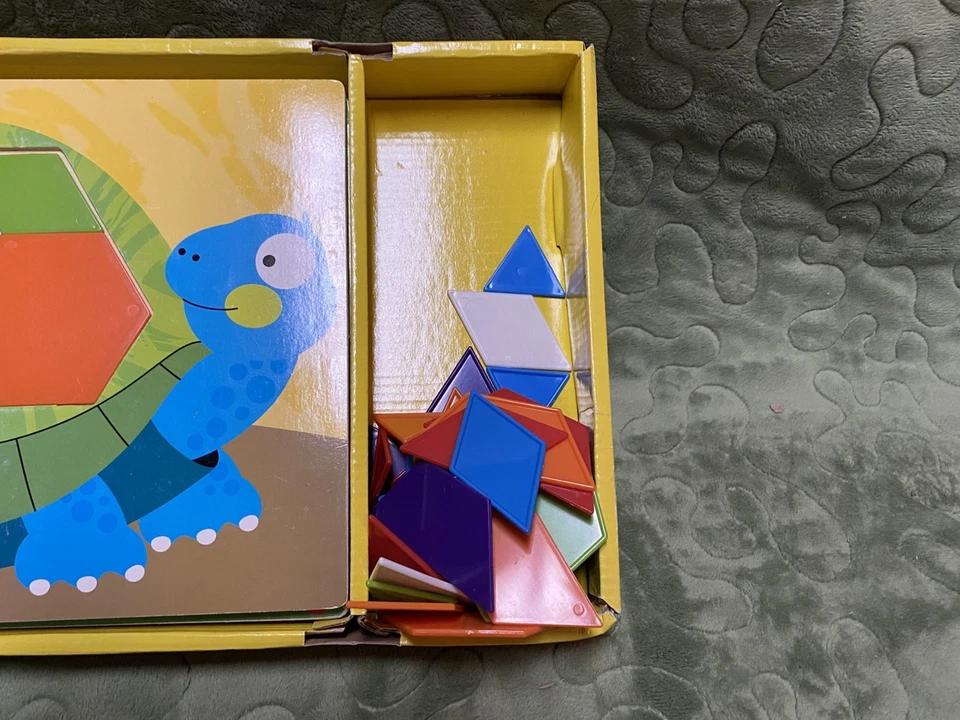 Juego de Bloques Patrón Animal Melissa and Doug, 10 Animales, Animal Madera Doble Cara Foto 4 de 4