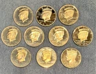 Lot of 10 Silver Proof (S) Kennedy Halves Various Years