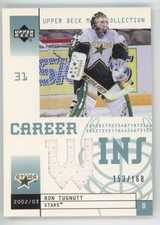 2003-04 upper deck career win jersey /168 Ron Tugnutt Dallas Stars #CW-TU