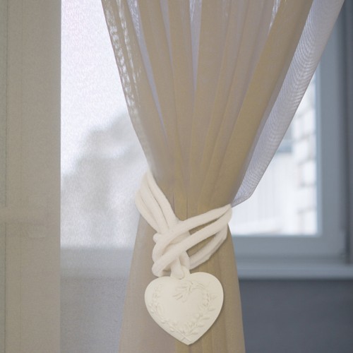 2 Pcs Curtain Buckle Heart Shaped Drapery Creative Tiebacks Rope Belts - Picture 9 of 12