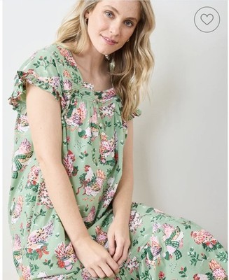 Printfresh Holiday Hens Daylight Nightgown New With Tags / In Package Size M