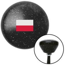 Poland Black Retro Metal Flake Shift Knob W M16x1.5 Insert Shifter Auto Manual