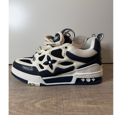 Louis Vuitton LV Trainer Herren Sneaker Low Top blau/beige Schnürung EU 40
