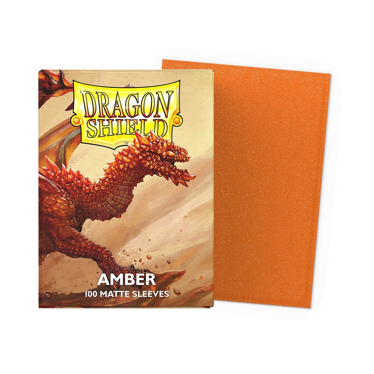 Dragon Shield Matte Amber 100 Protective Sleeves