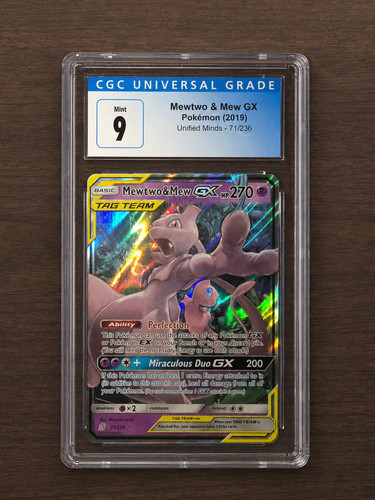 Mewtwo & Mew-GX graded CGC 9 for sale on eBay