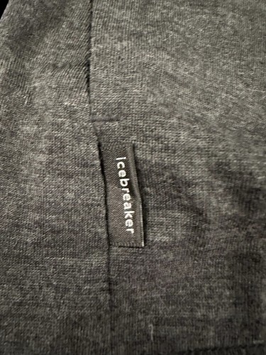 ICEBREAKER Superfine Lite 200 Merino Wool Gray V-Neck Cardigan Sweater Size M - Picture 5 of 8
