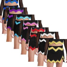 Kid Girl Costume Sports Skirt Halloween Dancewear Built-in Shorts Cheer Team
