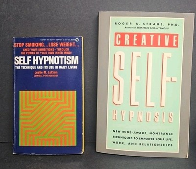 Creative Self Hypnosis & Self Hypnotism Paper Back Books Lot Of 2 Lecron Straus