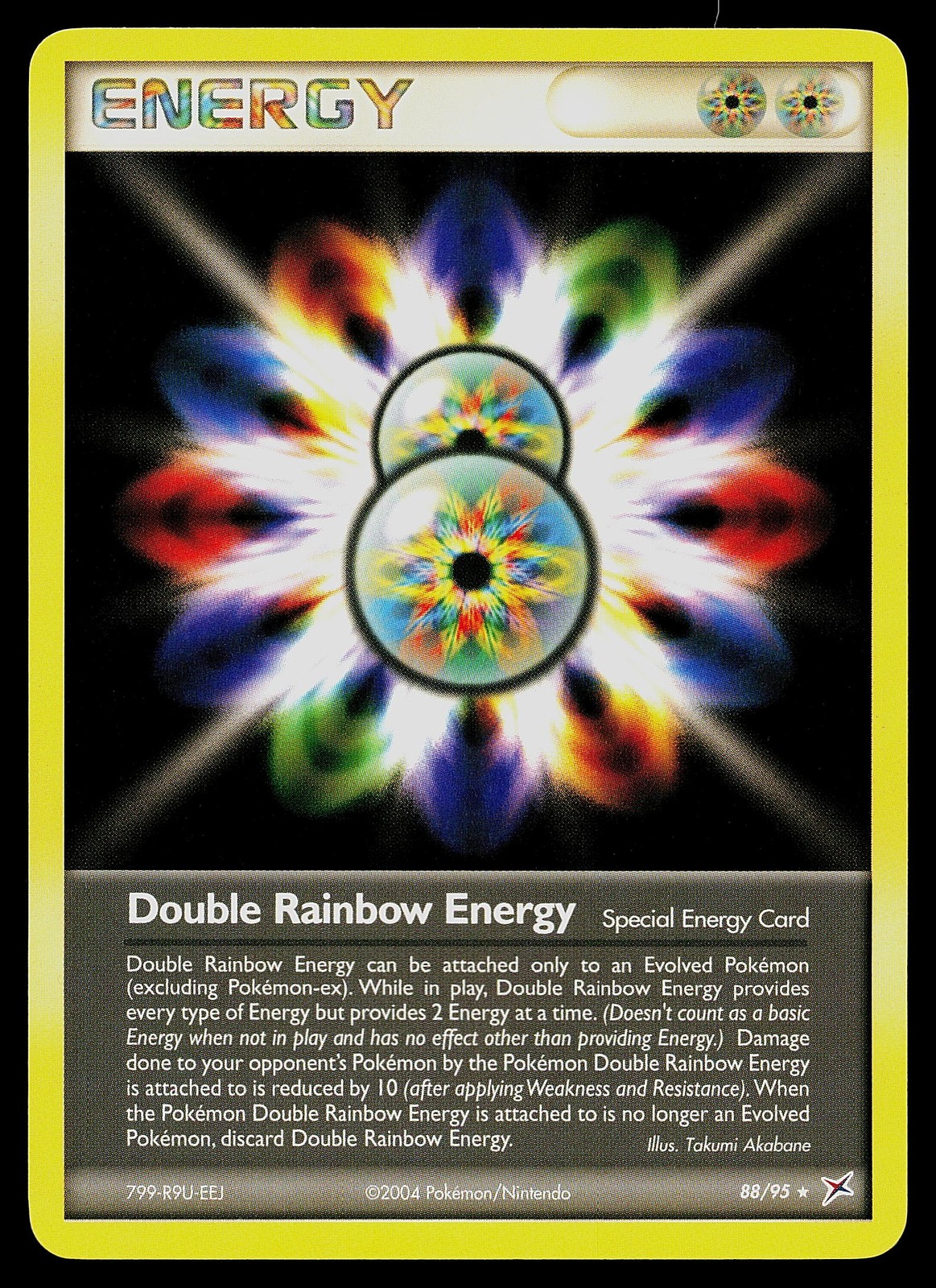Pokemon Card - Double Rainbow Energy Team Magma vs Team Aqua 88/95 Rare