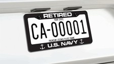 Retired Us Navy License Plate Frame Retired Us Navy License Plate Frame