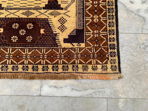 Afghan Rug, Vintage Mini Rug, Turkish Rug, Boho Rug, Medallion Rug 3x5 ft - Picture 11 of 12