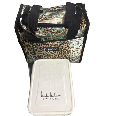 Nicole Miller 10  Insulated Lunch Portable Cooler Bag W/Matching Container Set