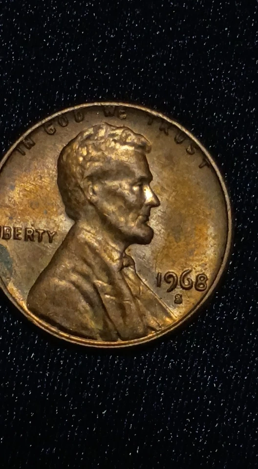 1968 S Over D Error One Cent Lincoln Penny - Image 2 of 4