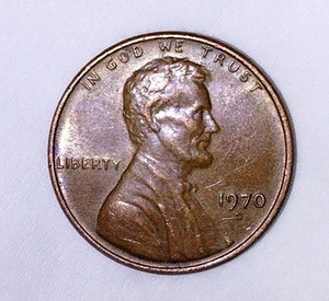 1970 Lincoln Penny D Mark with Floating Roof