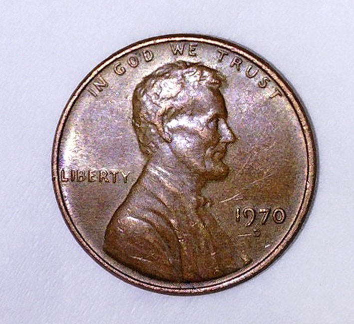 1970 Lincoln Penny D Mark with Floating Roof