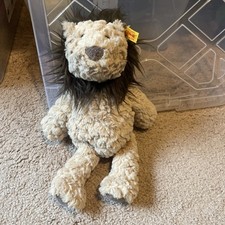 Steiff LIONEL Lion Plush 12 Soft Stuffed w/Ear Tag Button -Beige Brown I18