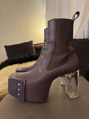 Купить rick owens kiss heels beveled leather platform boots Купить rick owens kiss heels beveled leather platform boots