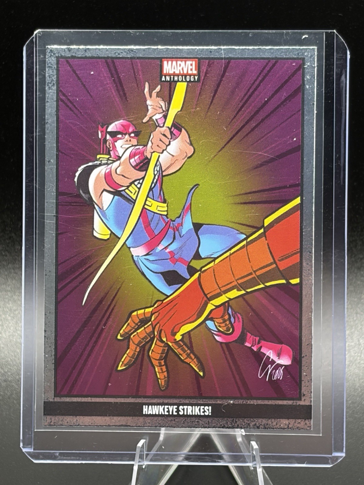 Hawkeye Strikes! #5 Marvel 2025 Panini Anthology trading card — raw and PSA graded price guide