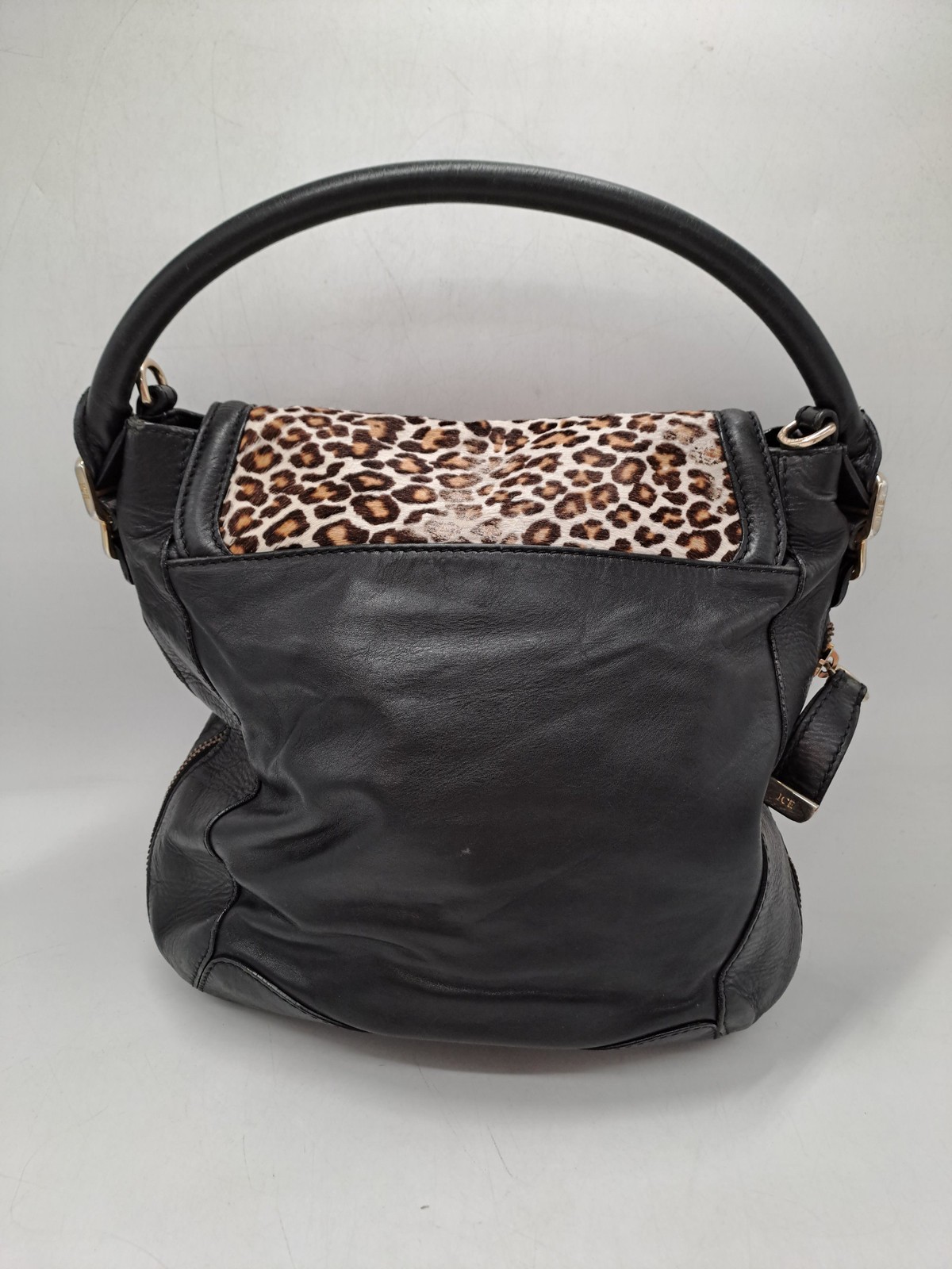 Ice Iceberg Leopard Pattern Leather Shoulder Bag … - image 2