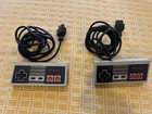 Nintendo NES Controllers x2 Original OEM Cleaned & Tested Working NES System Vtg