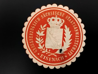 Seal stamp EISENACH Grand Ducal Saxon Public Prosecutor's Office