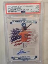 2024 Boys of Summer BRYCE ELDRIDGE American Glory RC Auto Platinum 1/1 PSA 9