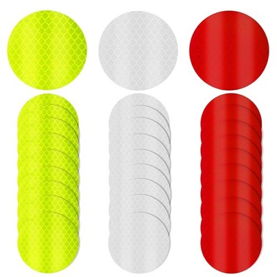 Pack of 30 Reflective Stickers, Safety Warning Stickers, Waterproof Reflector...
