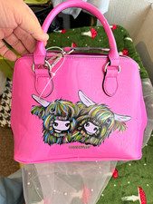 Steve Madden Pink Patent Faux Leather Satchel custom coo art by JAG ART 82