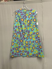 1960  s Turquoise /purple/yellow Mini Skirt Tent Dress