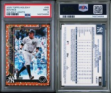 2025 Topps Holiday Ben Rice #H8 Holiday Lights (RC) New York Yankees PSA 9