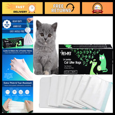 Heavy Duty Cat Litter Box Liners - Jumbo Tear Resistant, Waterproof, 14 Count