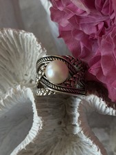 925 Sterling Silver Pearl Ring Size 6