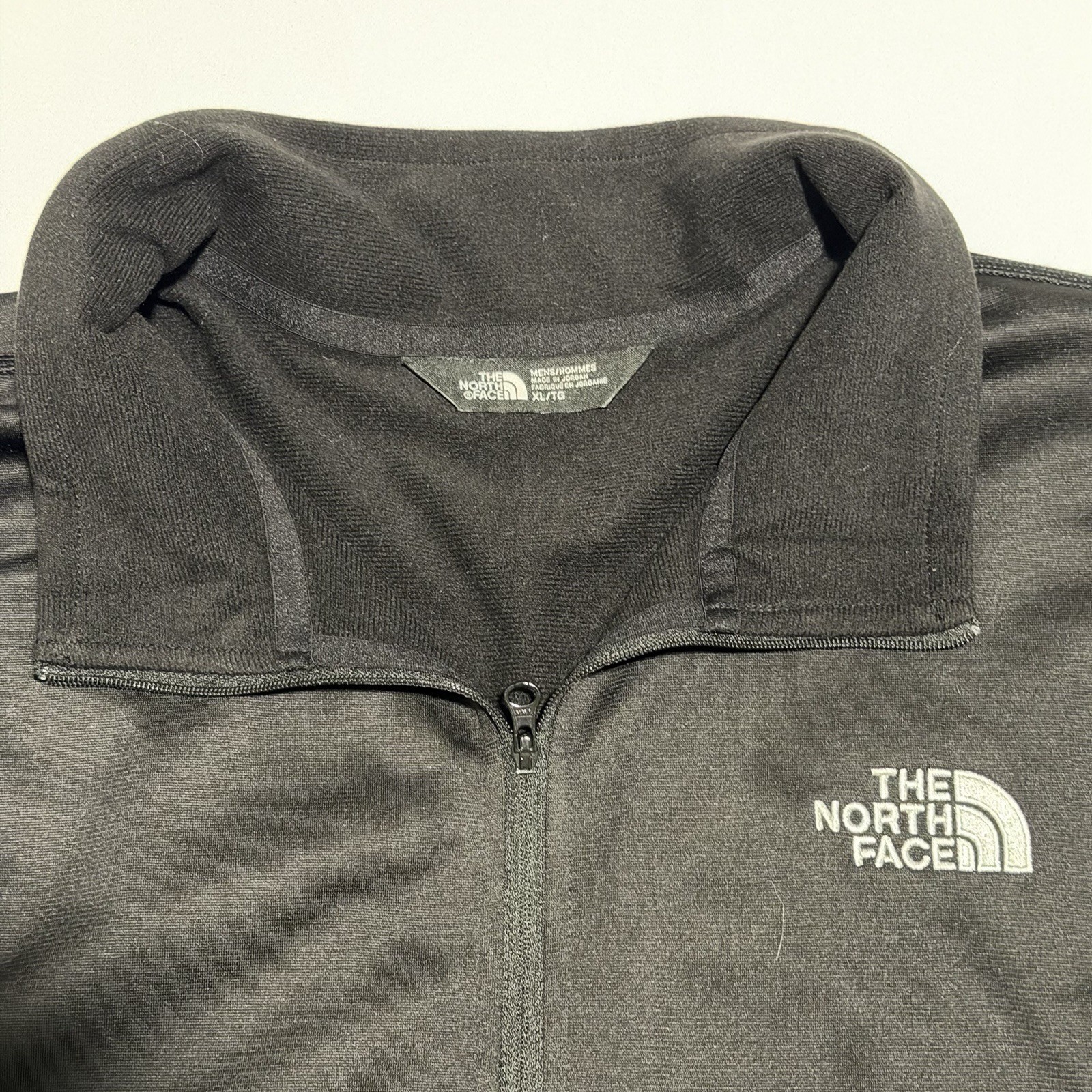The North Face Mens XL Black 1/4 Zip Pullover Fleece Jacket Lightweight