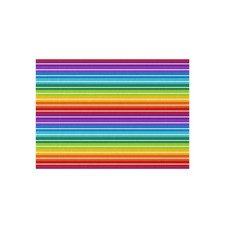 Rainbow Gay Pride Stripes Outdoor/Indoor Rug | Colorful Patio Mat