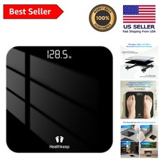 Instant Step-On Digital Scale with 4-Sensor Accuracy - 400 lb / 180 kg Capacity