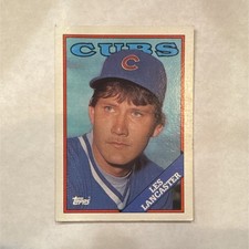 Topps 1988 Les Lancaster Rookie Baseball Card #112 Chicago Cubs Base Set MLB. rookie card picture