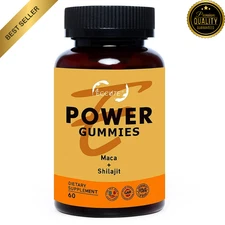 Power Gummies Maca + Shilajit Enhances Energy and Stamina Dietary Supplement