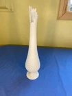 Vintage Fenton Milk Glass Hobnail Swung Stretch Vase 20” Tall