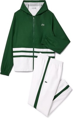 Tracksuit Set Lacoste Mens 2 Piece White Jacket & Bottoms - Size L