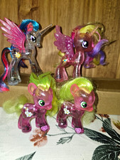 My Little Pony G4 Glitter & Water Cuties Bundle x4 - Celestia, Cadance & Flower