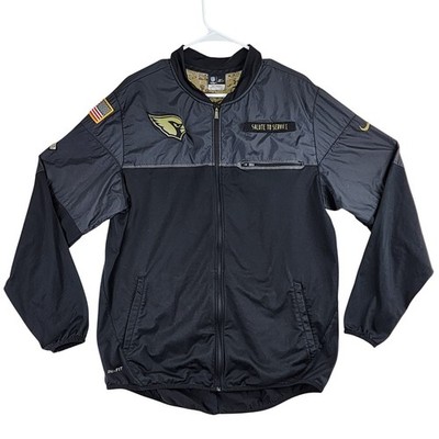 Arizona Cardinals Salute to Service Nike Jacket Mens Large Black Camo Hybrid L