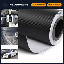 3d Black Carbon Fiber Vinyl Wrap Sheet Roll - Twill Weave Decals 24 X 60