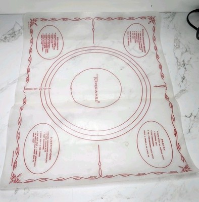 Used VTG Tupperware Pastry Baking Mat Sheet 21.5  x 17.5  1965 *Creased*