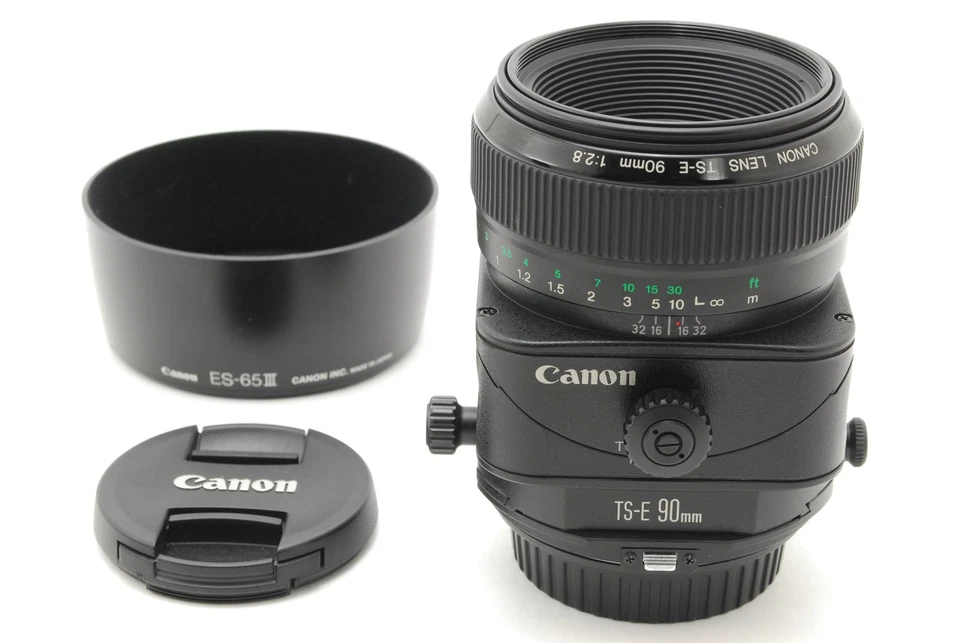 [Excelente COMO NUEVO/capucha] Lente para cámara fotográfica Canon TS-E TSE 90 mm f2,8 cambio de inclinación de JAPÓN Foto 2 de 4